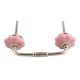 Pink Melon Crackle Ceramic Bridge Handle
